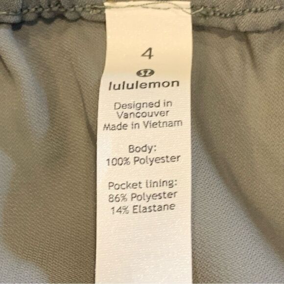 Lululemon On The Fly Skirt Army Green Size 4 - Picture 8 of 9